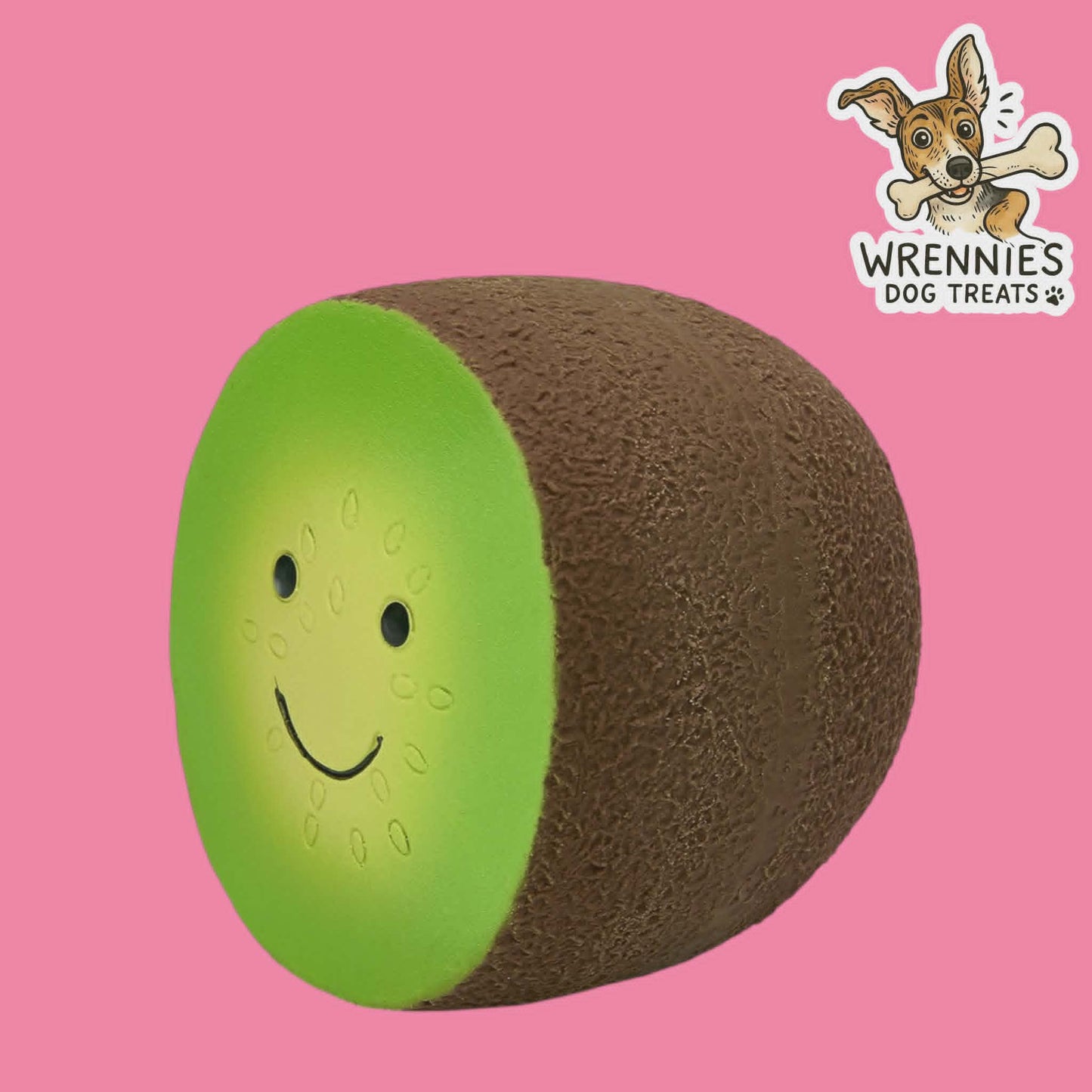 Foodie Faces Kiwi Latex Dog Toy