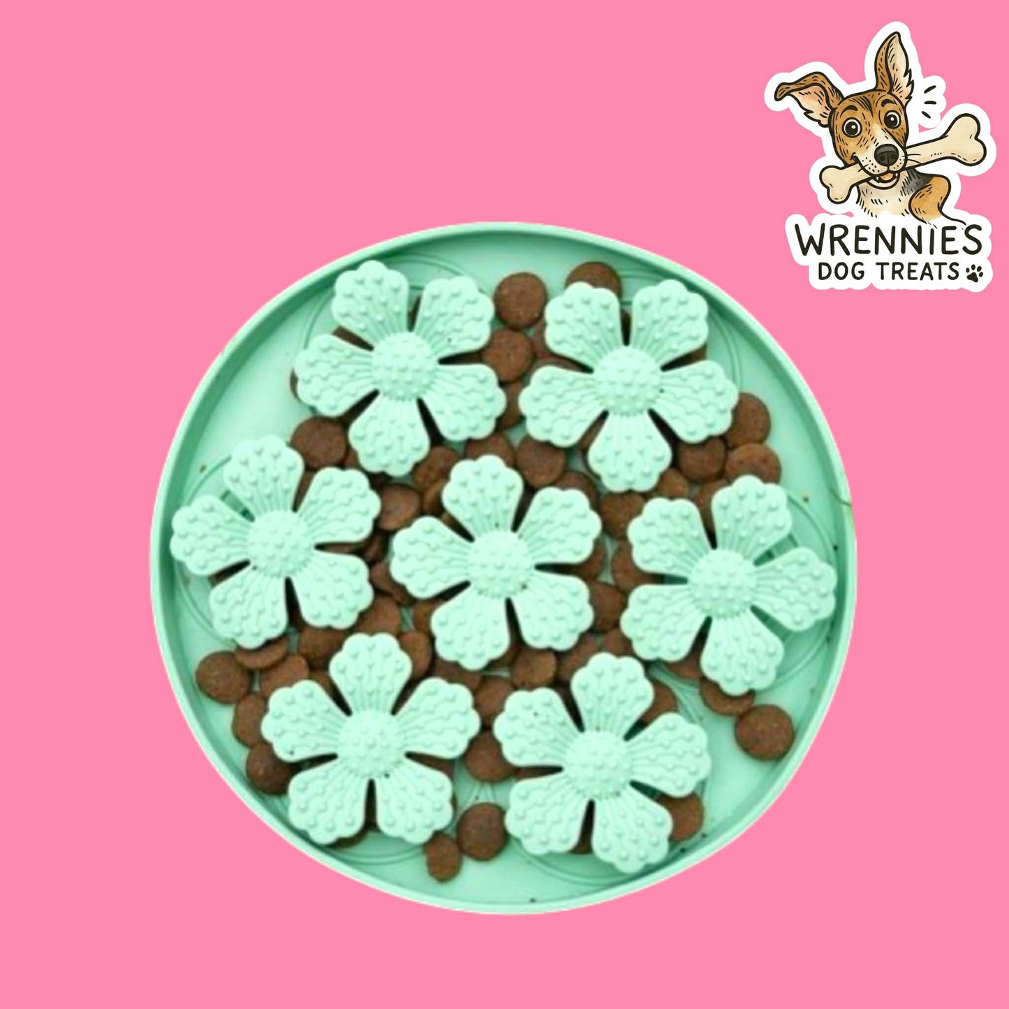Flower Snuffle Mat in Pastel Teal